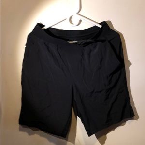 Lululemon linerless black leisure shorts